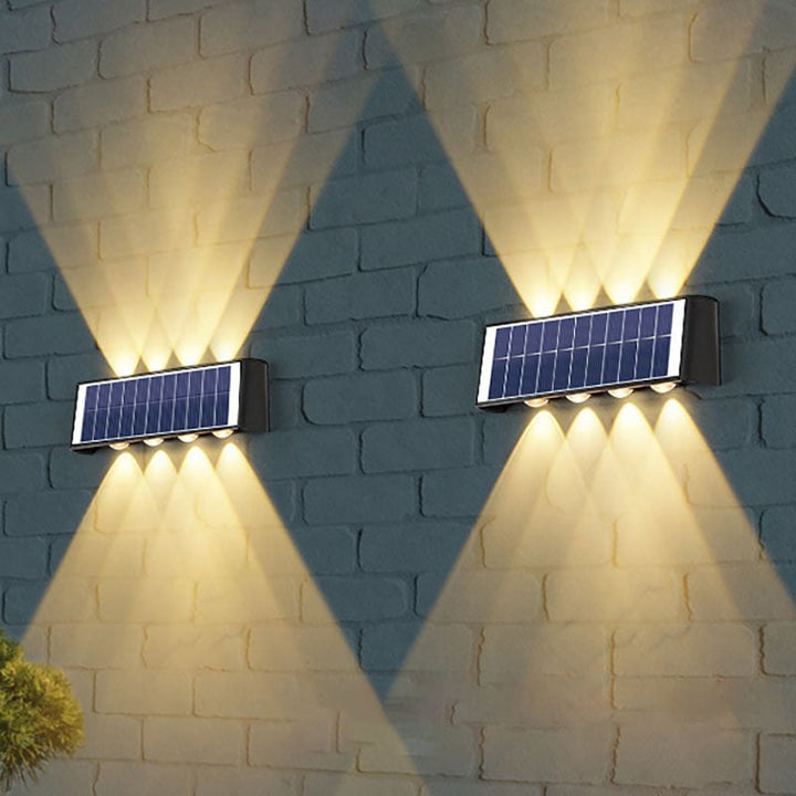 Moderne Enkelhed Sol Vandtæt Rektangulær ABS PMMA LED Væglampe til Udendørs Patio