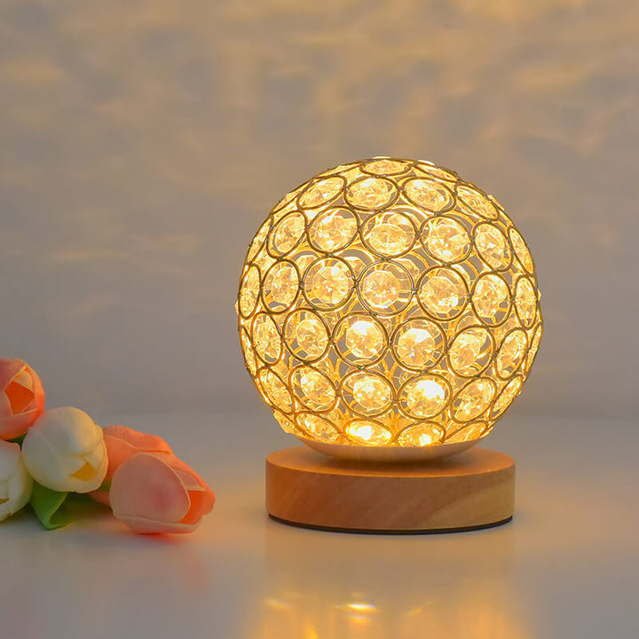 Moderne Minimalistisk Rund USB Genopladelig LED Natlampe Bordlampe