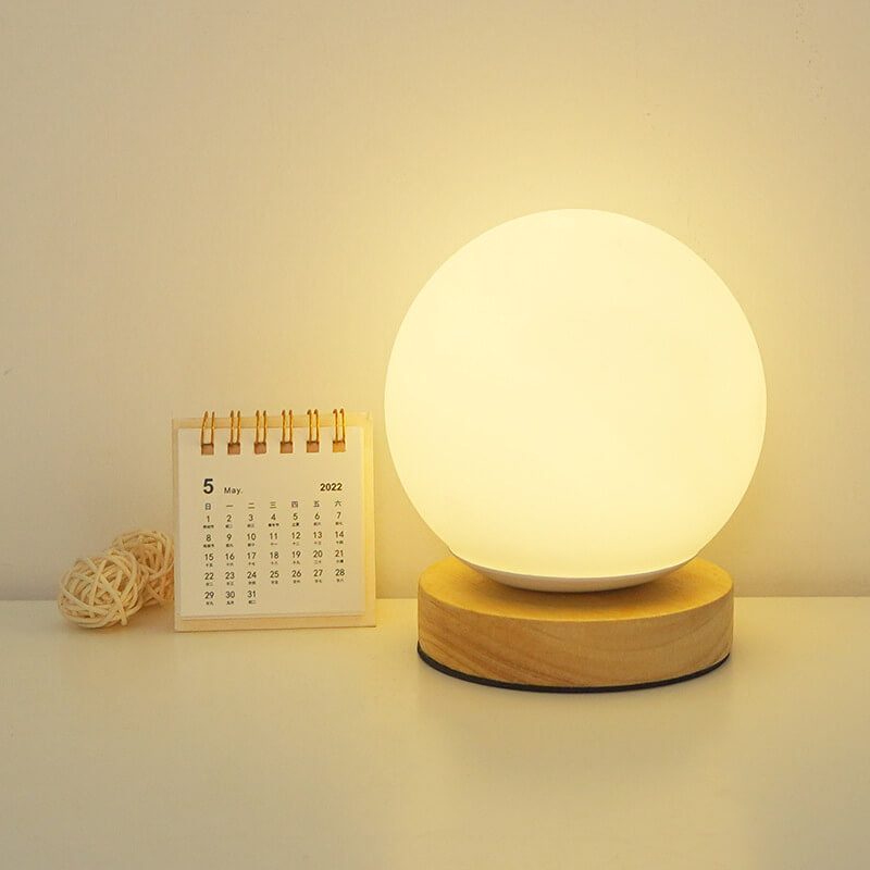 Moderne Minimalistisk Rund USB Genopladelig LED Natlampe Bordlampe