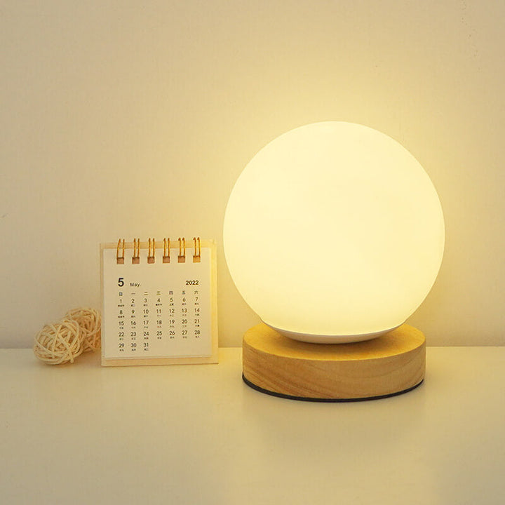 Moderne Minimalistisk Rund USB-genopladelig LED bordlampe