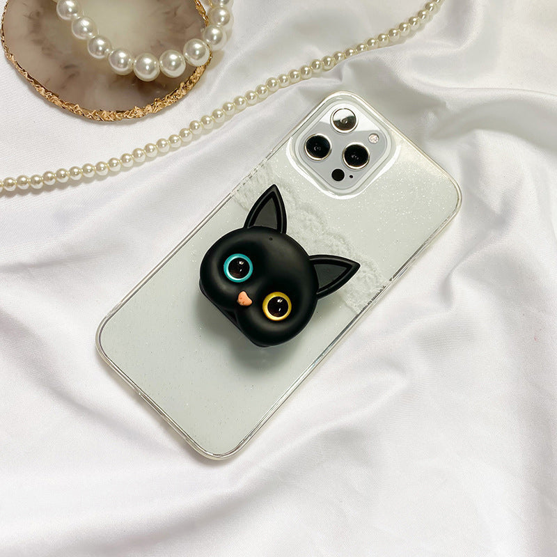 3D Sød Katte Telefonholder med Mini Spejl