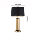 Moderne Overgangs Cylinder Jern Stof 1-Lygt Bordlampe til Stuen