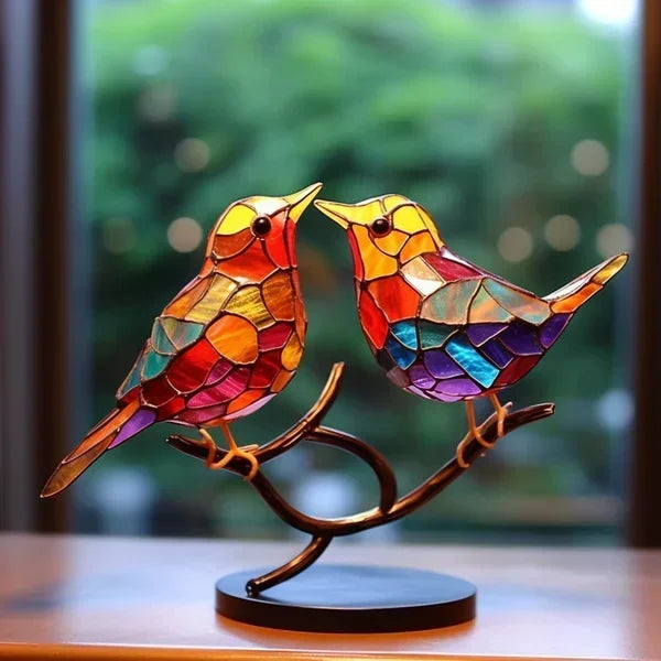 VitraGlow Håndlavet farvet Borddekoration | Kunstnerisk Luksus Ornament