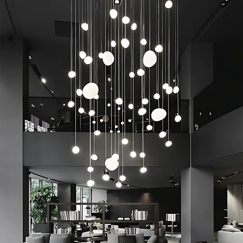 GloStone | Elegant Glas Pebble Pendel Lys