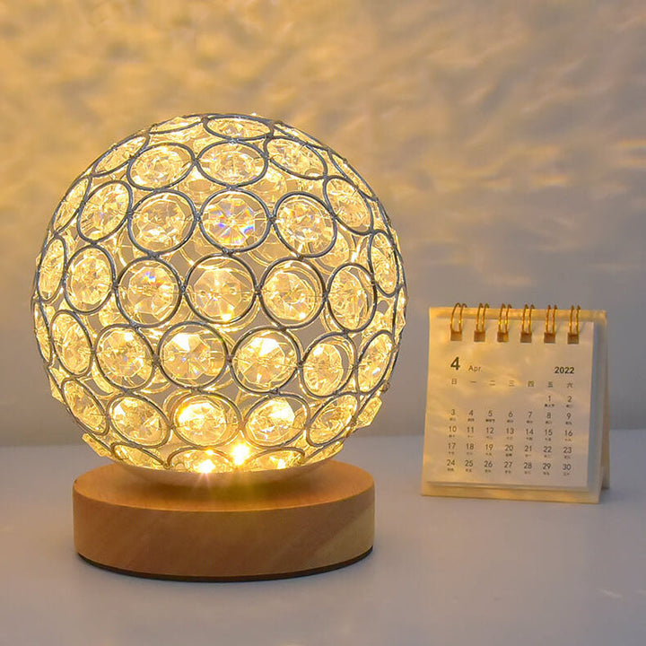 Moderne Minimalistisk Rund USB Genopladelig LED Natlampe Bordlampe