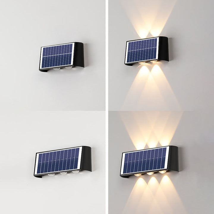 Moderne Enkelhed Solvandsafvisende Rektangulær ABS PMMA LED Væglampe til Udendørs Patio