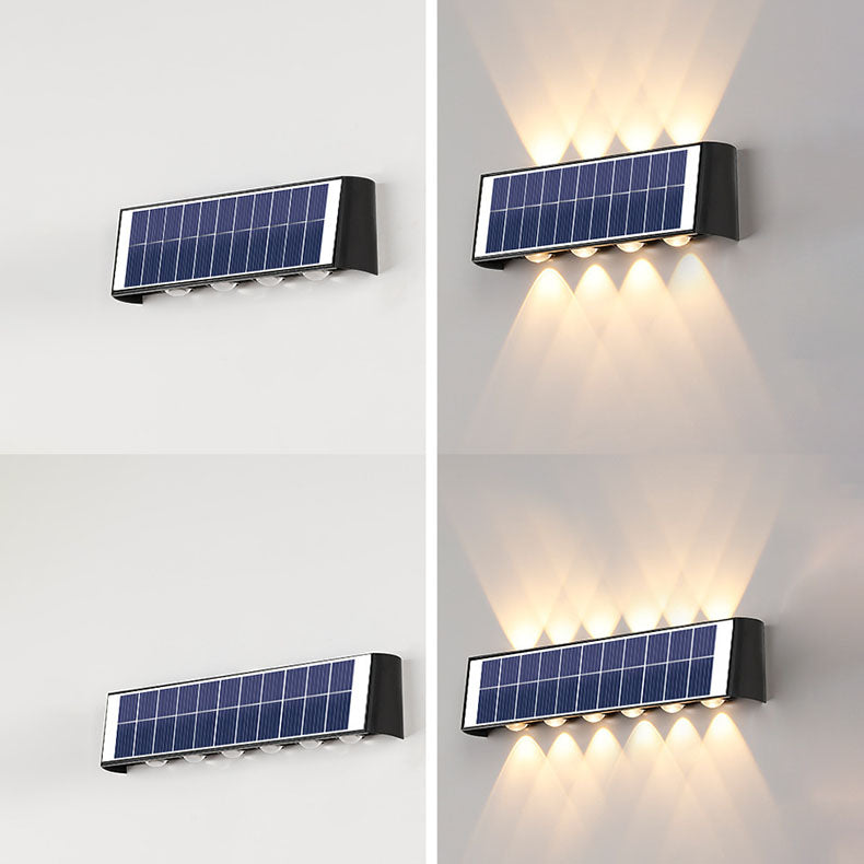 Moderne Enkelhed Sol Vandtæt Rektangulær ABS PMMA LED Væglampe til Udendørs Patio