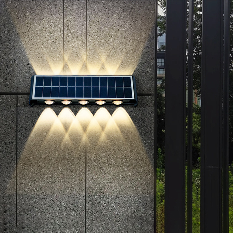Moderne Enkelhed Sol Vandtæt Rektangulær ABS PMMA LED Væglampe til Udendørs Patio