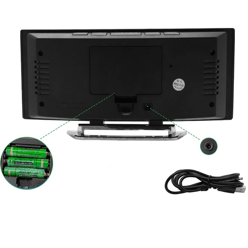 Buet LED Digital Vækkeur - Rass