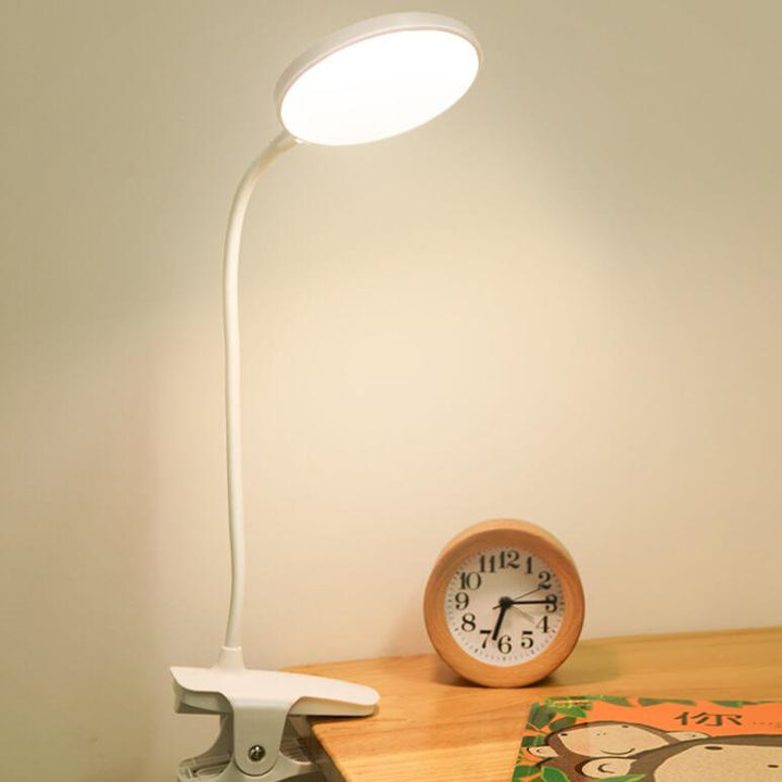 Simpel LED Klem Bordlampe genopladelig Øjenbeskyttelse Nattelys