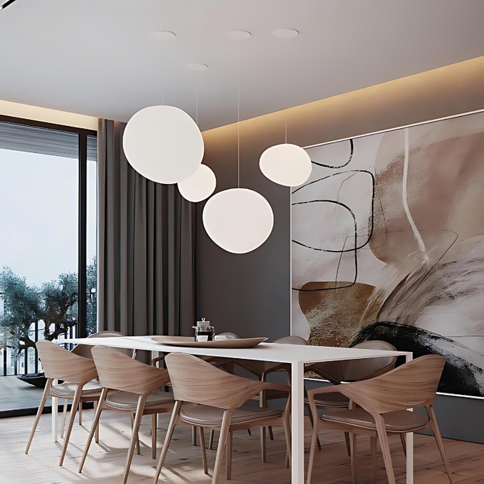 GloStone | Elegant Glas Pebble Pendel Lys