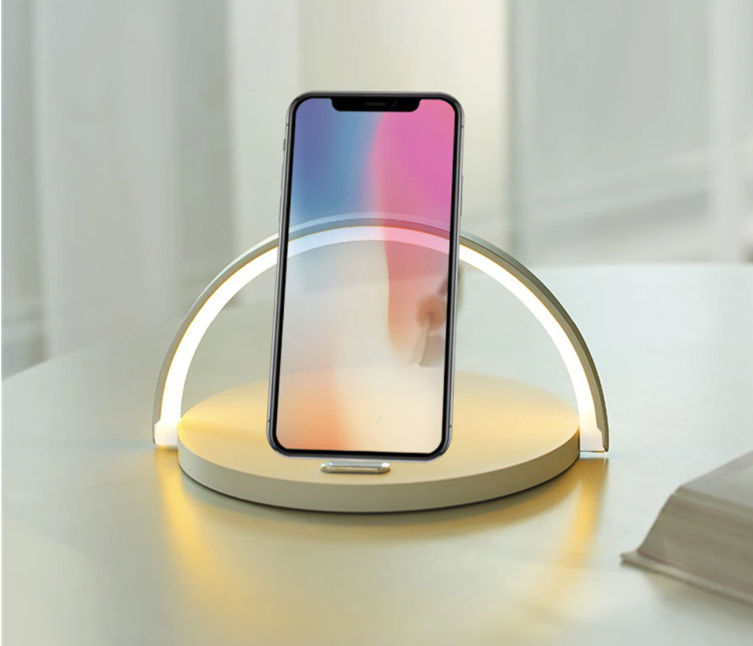 Bowlight Design 3-i-1 Nattelys – Trådløs Oplader &amp; Lampe