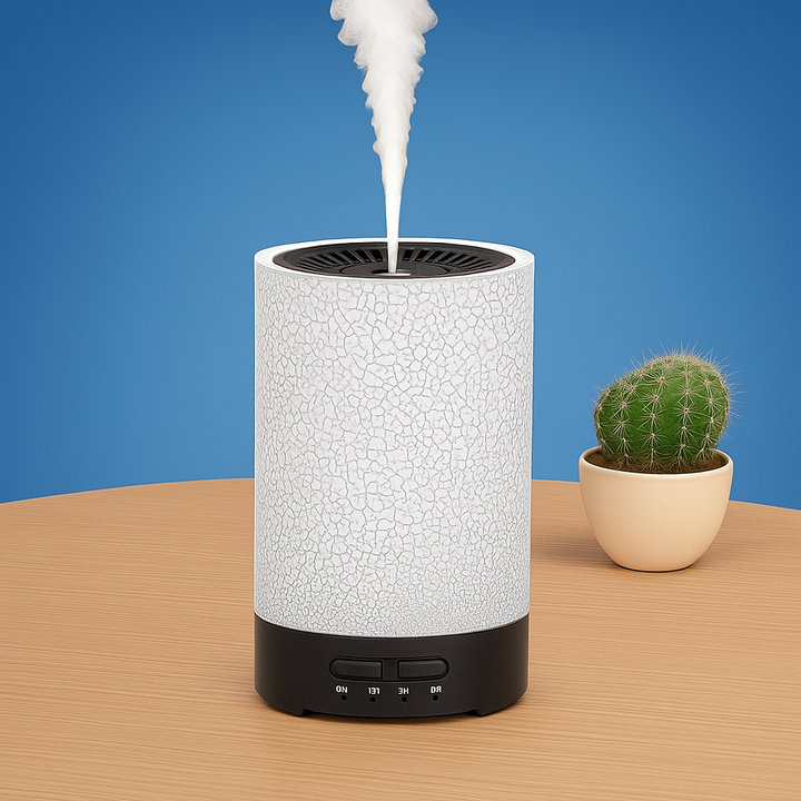 Æterisk Oliediffuser med LED Natlys – Stille Cool Mist – Soveværelse &amp; Hjem Afslapning