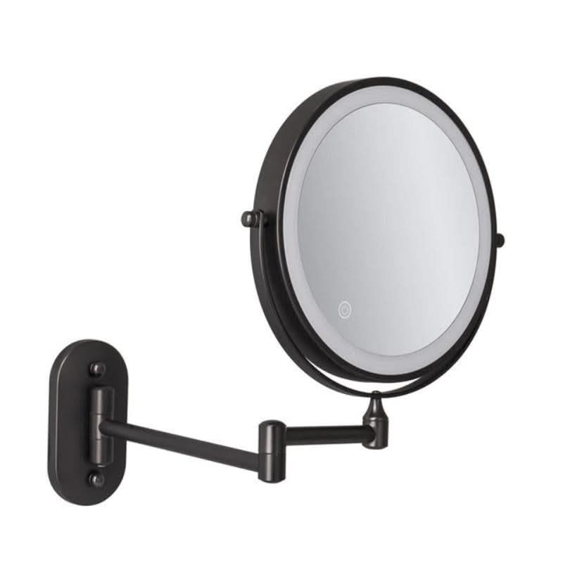 Sort LED Genopladeligt Makeup Spejl – 3-farvet Lys