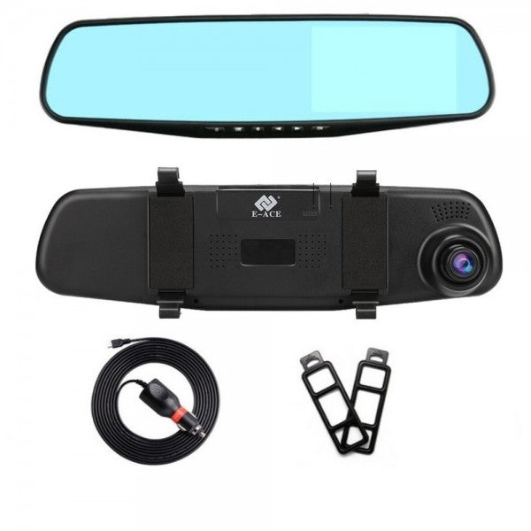 SafeMirror HD Bakspejl med Dashcam – 1080p, Bevægelser Detektering &amp; Bred Vinkel