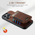 Læder telefonetui med kortlomme og MagSafe-kompatibilitet