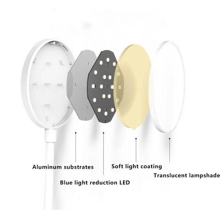 Simpel LED Clip Skrivebordslampe Genopladelig Øjenbeskyttelse Nattelys