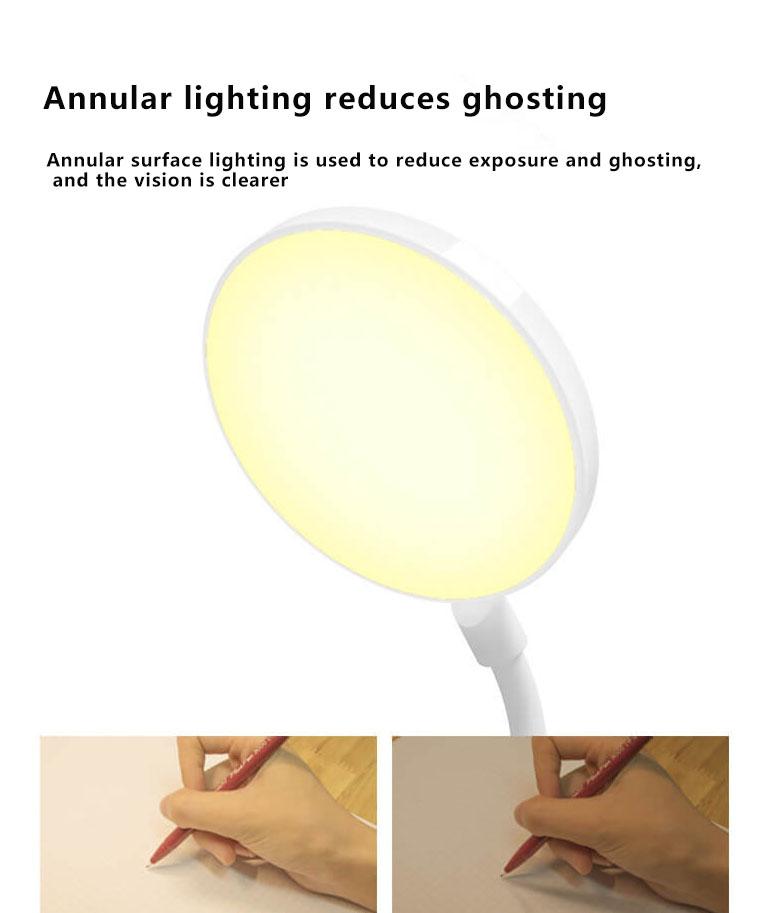 Simpel LED Clip Skrivebordslampe Genopladelig Øjenbeskyttelse Nattelys