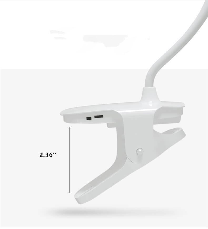 Simpel LED Klem Bordlampe genopladelig Øjenbeskyttelse Nattelys