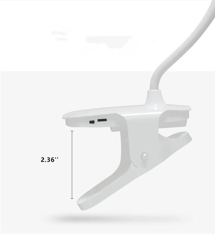 Simpel LED Clip Skrivebordslampe Genopladelig Øjenbeskyttelse Nattelys