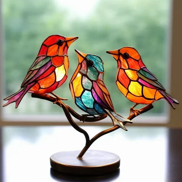 VitraGlow Håndlavet farvet Borddekoration | Kunstnerisk Luksus Ornament