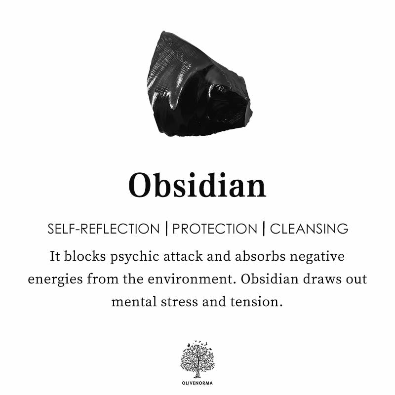 Obsidian Krystal Kugle Dekoration