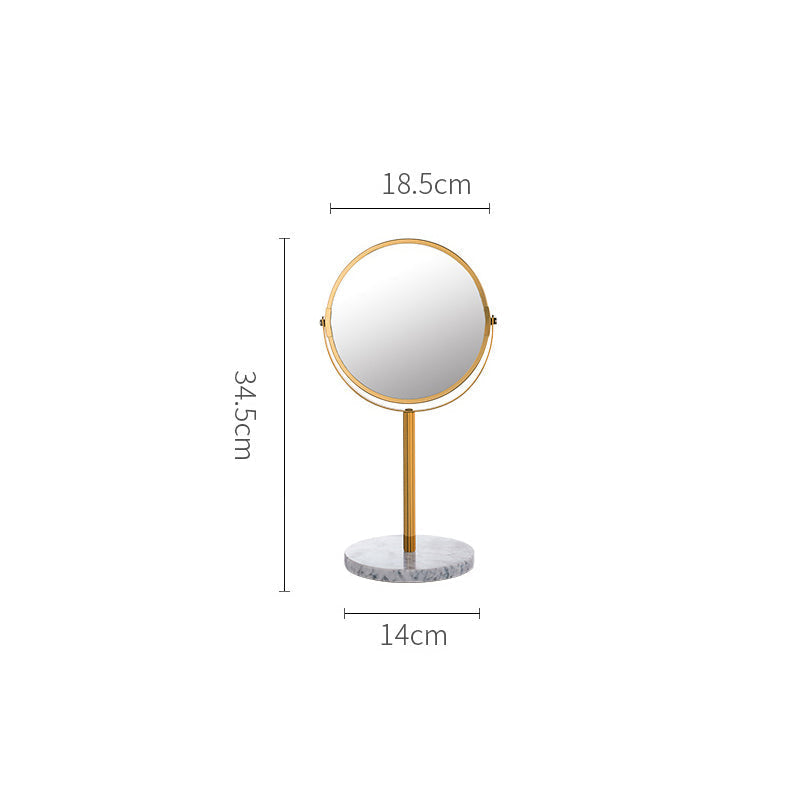 Naturlig Marmor 360 Rotating Makeup Vanity Spejl