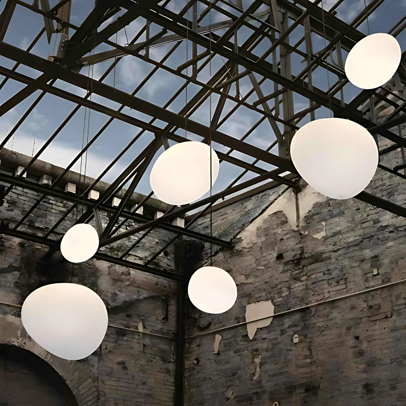 GloStone | Elegant Glas Pebble Pendel Lys