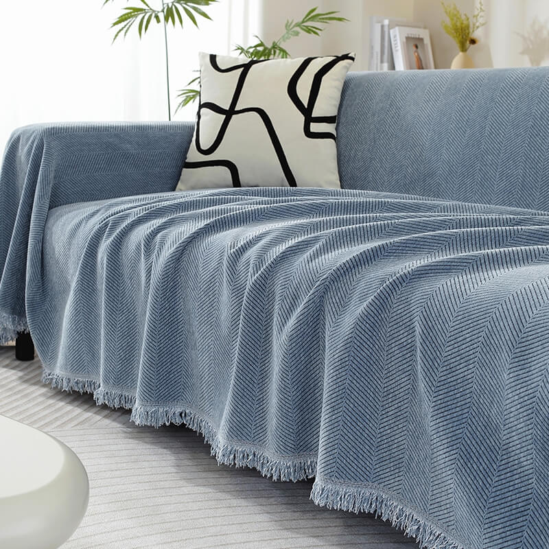 Chenille Plaid Herringbone Fryser Cover