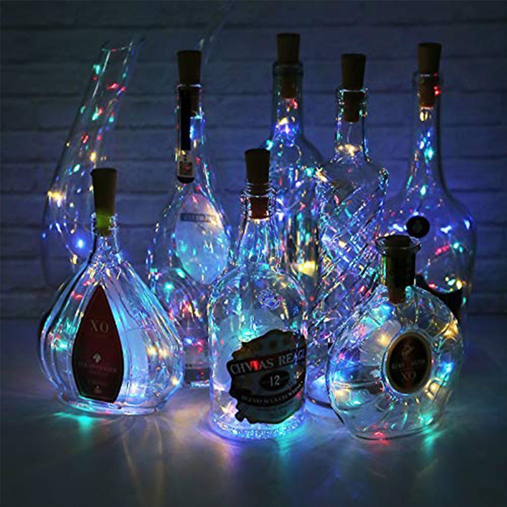 LED Vinflaske Lys Kork Natlampe DIY Dekor Lift - 5/10PCS