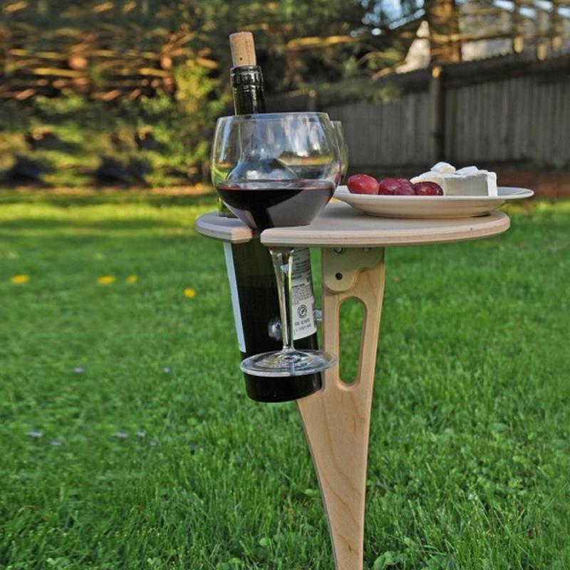 Udendørs bærbar DIY sammenklappelig bord til vin