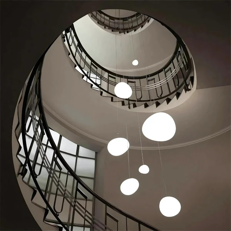 GloStone | Elegant Glas Pebble Pendel Lys