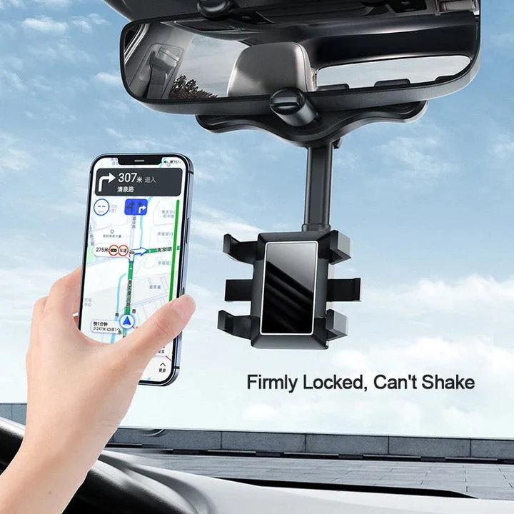 360° Rotating Multifunktionel Bil Spejl Telefonholder