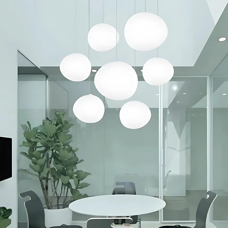 GloStone | Elegant Glas Pebble Pendel Lys