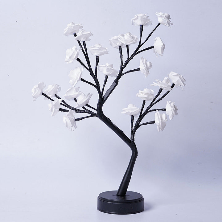 Rosentræ lampe med lysende roser