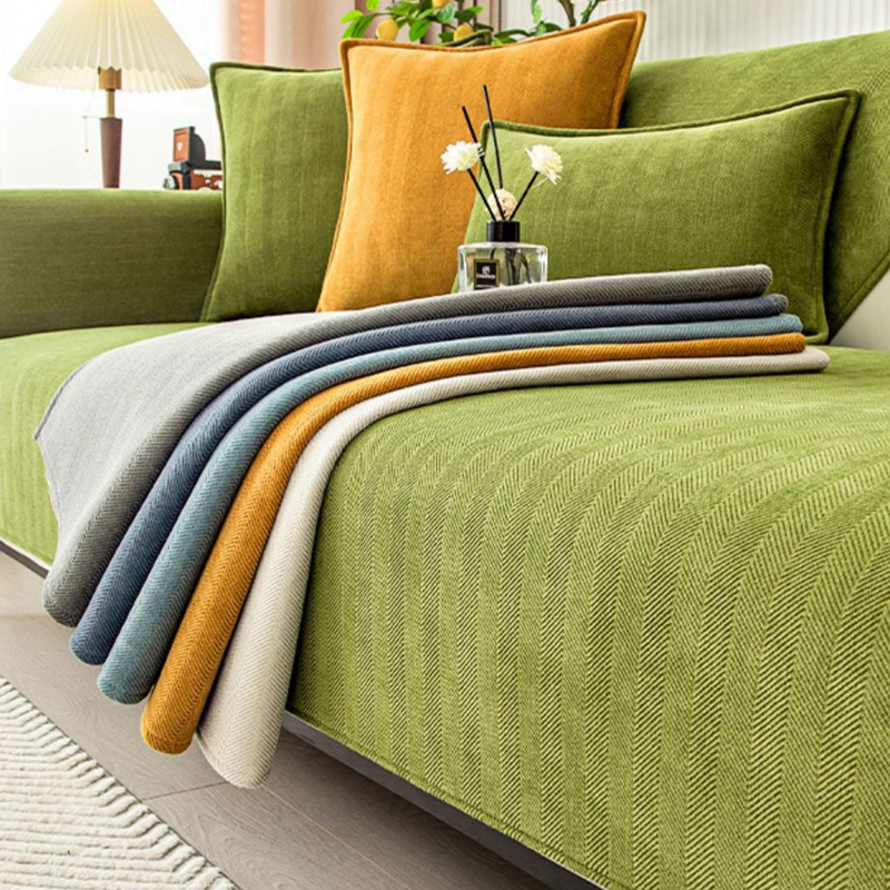 Herringbone Chenille Stof Møbelbeskytter Sofa Dække |