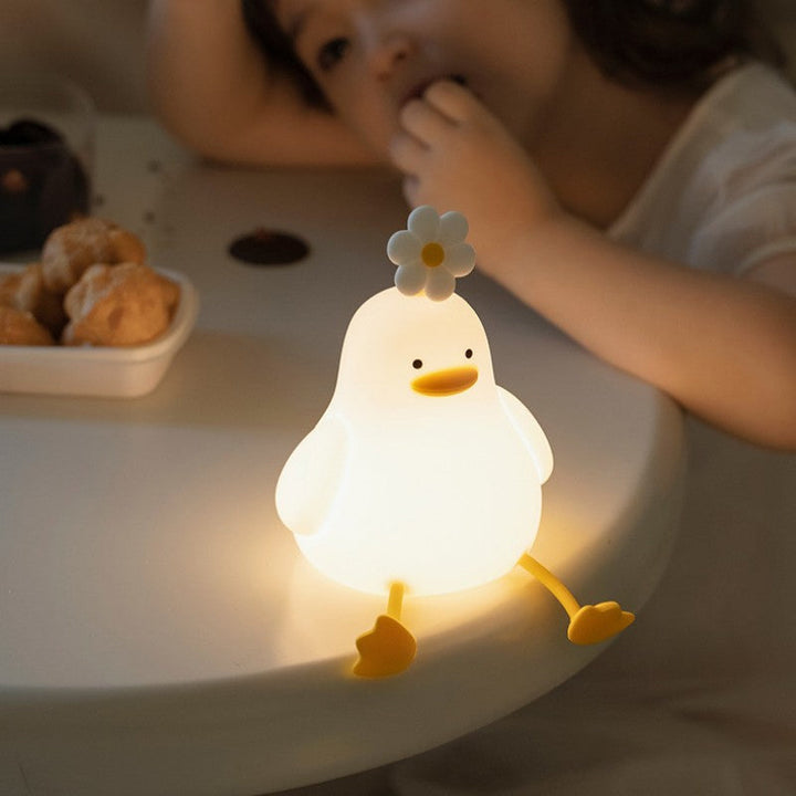 Øjenvenlig blød lys silikone natlampe
