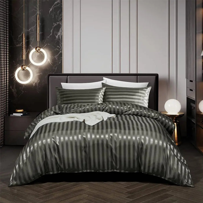 NoirLuxe Duvet Cover Sæt - Elegant Satin Soveværelsesforvandlinger
