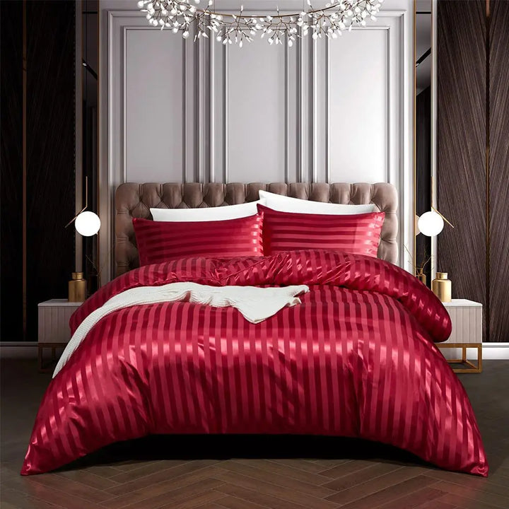 NoirLuxe Duvet Cover Sæt - Elegant Satin Soveværelsesforvandlinger