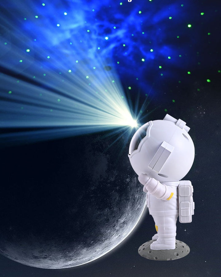Astronaut projektor med galakse på loftet