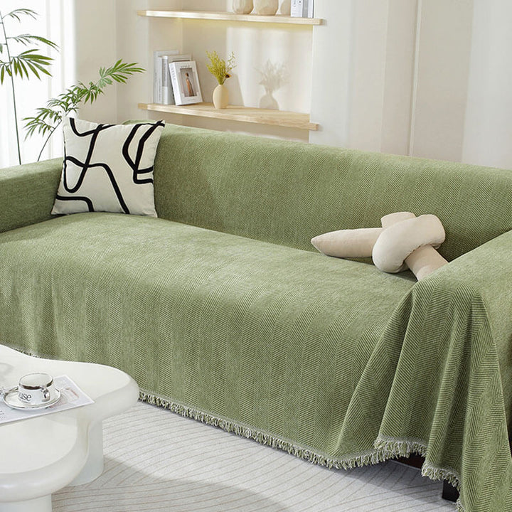 Chenille Plaid Herringbone Fryser Cover