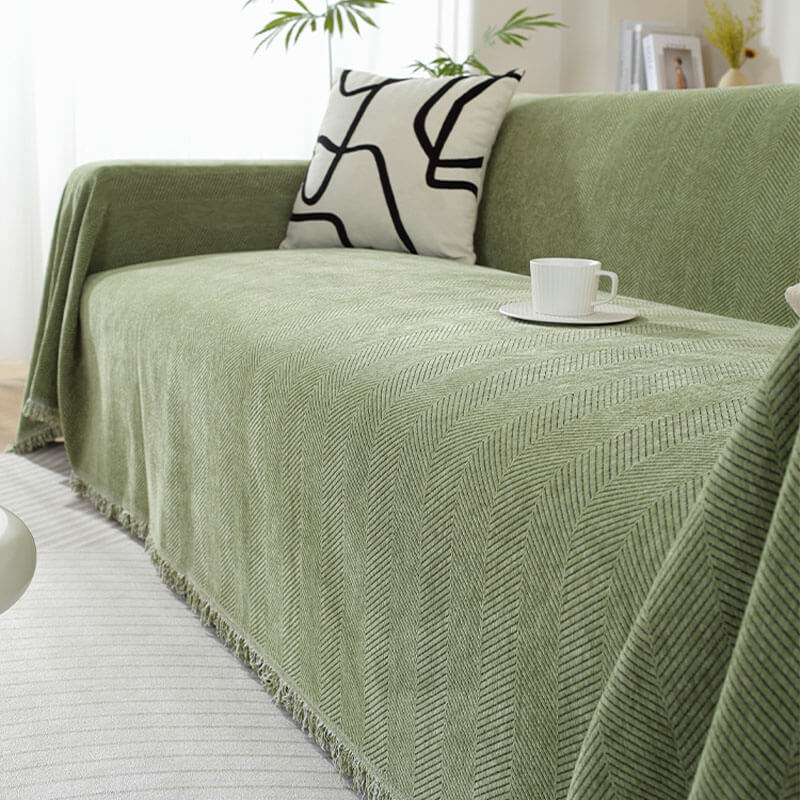 Chenille Plaid Herringbone Fryser Cover