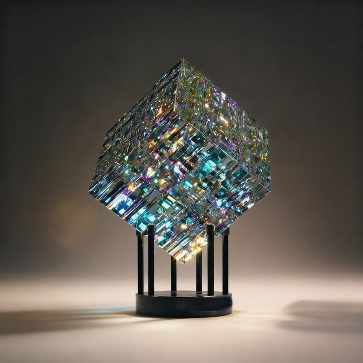 ChromaticCube Krystal Regnbue Refraktions Kunst | Moderne Skrivebords Dekor &amp; Midtpunkt