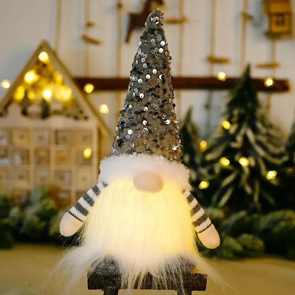 Jule Gnom Dekoration | LED Nattelys | Varm Glød Ferie Ornament
