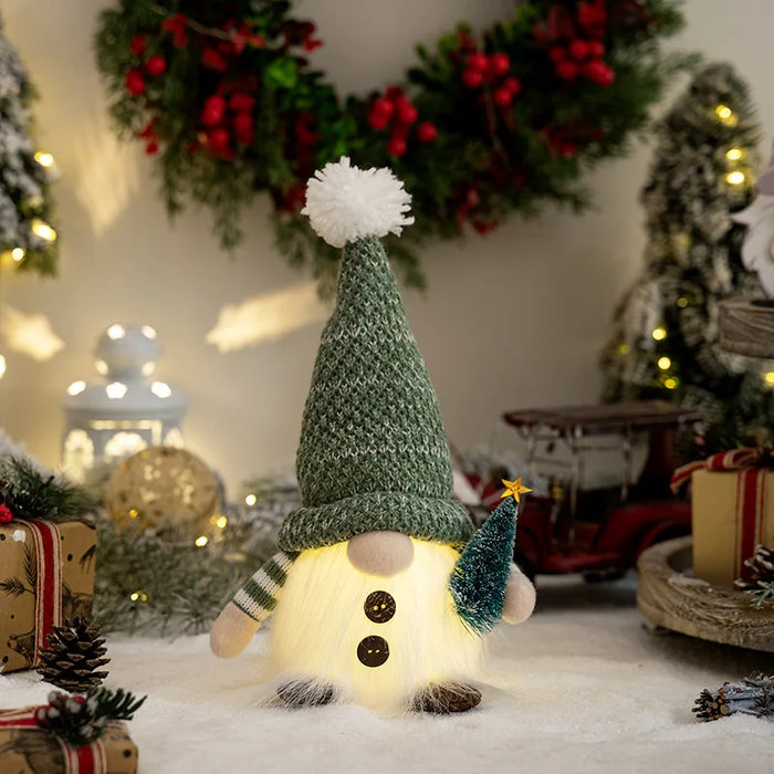 Jule Gnom Dekoration | LED Nattelys | Varm Glød Ferie Ornament