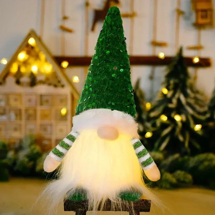 Jule Gnom Dekoration | LED Nattelys | Varm Glød Ferie Ornament