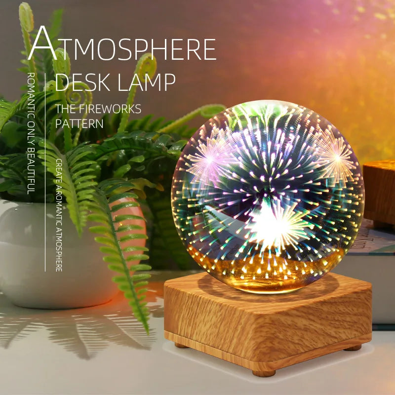 LumiNova 3D Nattelys | Farveskiftende Stjernehimmel Lampe | USB LED Dekorationslys | Til Soveværelser &amp; Gaveideer