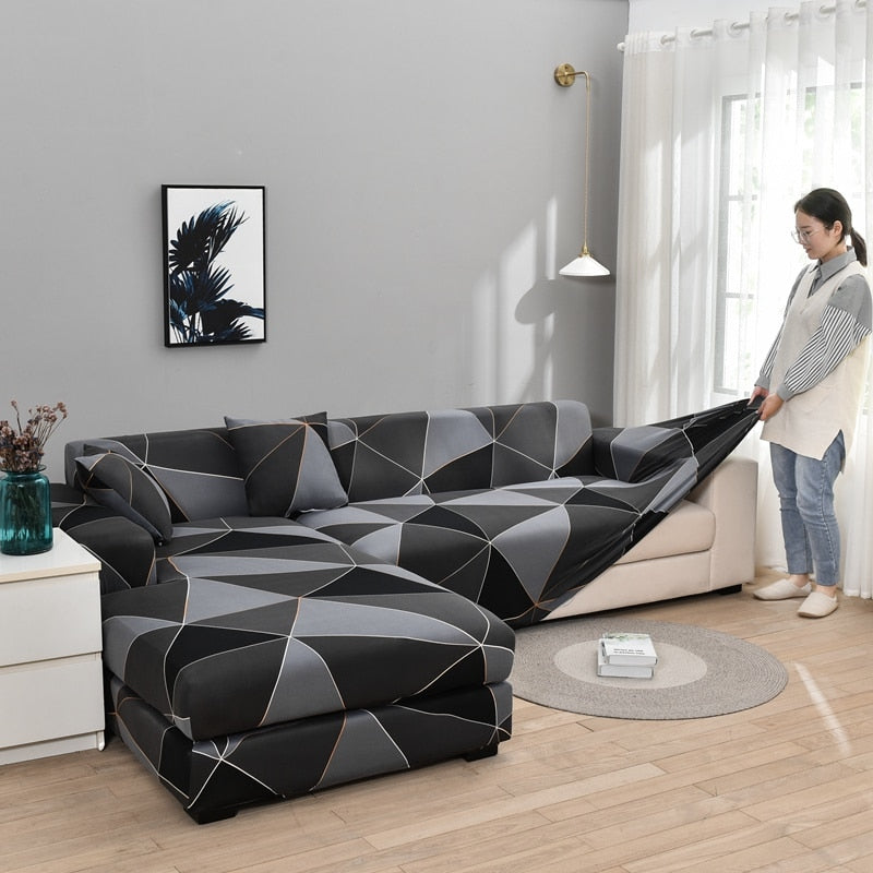 Moderne skridsikker farverig elastisk sofatræk