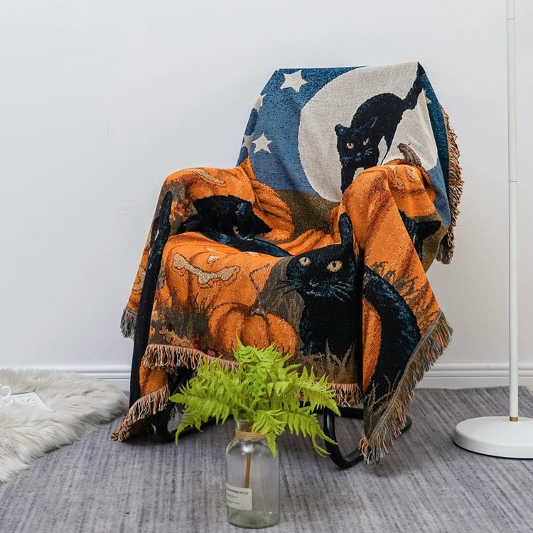 Vintage Græskar Sofa Cover Blanket
