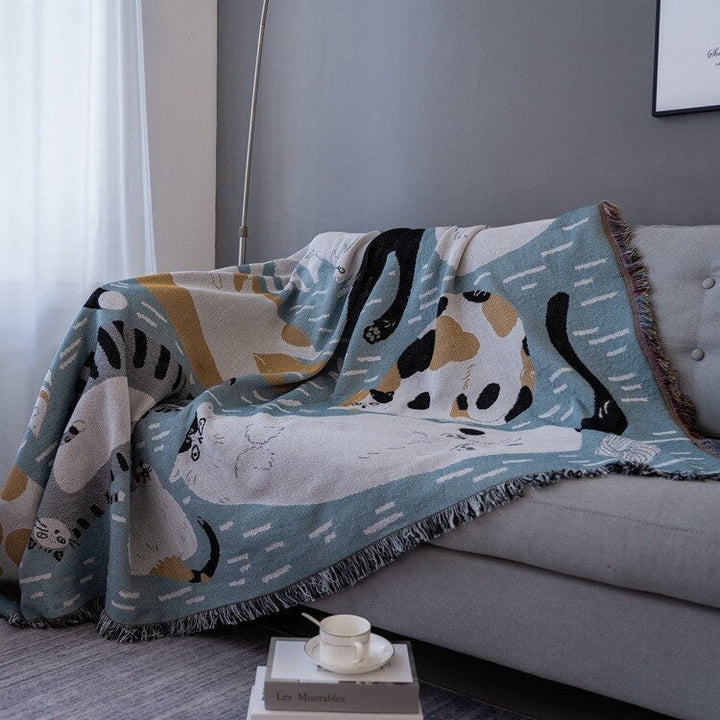Vintage Græskar Sofa Cover Blanket